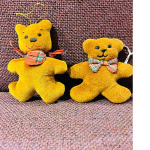 Vintage Christmas bear ornaments (2)